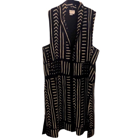 Orvis Jackets & Blazers - Orvis Vintage Duster Black White Abstract Print XL